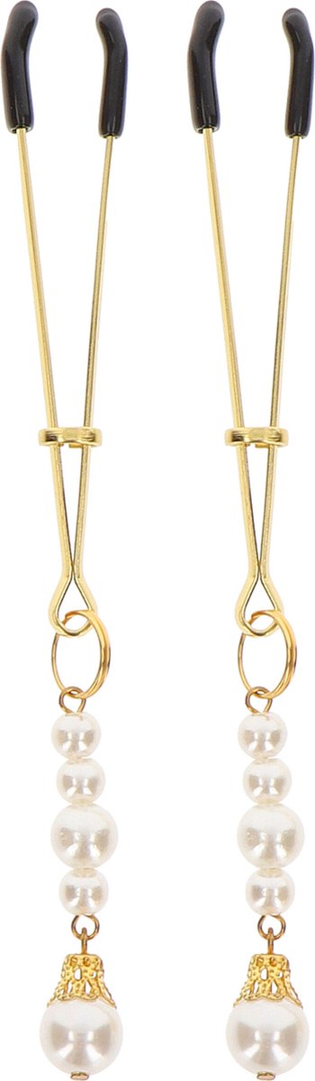 Goedkoopste Taboom - Tweezers With Pearls - Bondage / SM Nipple clamps Goud