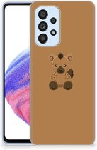 Telefoon Hoesje Geschikt voor Samsung Galaxy A53 5G Siliconen Hoesje met Naam Baby Hyena