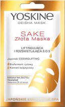 Yoskine Geisha Masker Sake gouden stof liftend en verhelderend masker, 20ml