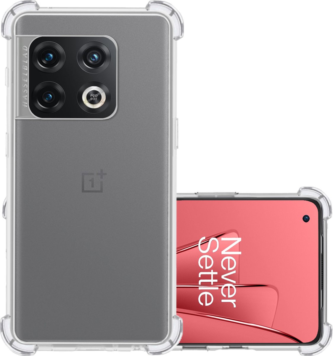 Hoesje - Geschikt voor OnePlus 10 Pro - Sterk & Shockproof - Siliconen Case - Back Cover - Telefoon Hoes Shock Proof - Transparant
