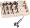 Tooltech Houtfrezenset 15 t/m 35 mm - in Houten Kistje - 5 delig