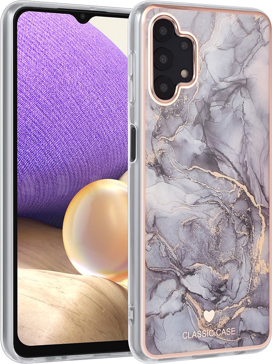 UNIQ Classic Case Samsung Galaxy A32 5G TPU Back Cover hoesje - Marble Grey