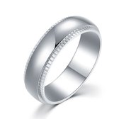Twice As Nice Ring in edelstaal, 6 mm, gestreept  52