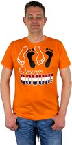 Oranje Heren T-Shirt - Oranje Bovuh! -  Voor Koningsdag - Holland - Formule 1 - EK/WK Voetbal - Maat XXL