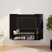 Tv-wandmeubel 120x23,5x90 cm spaanplaat zwart