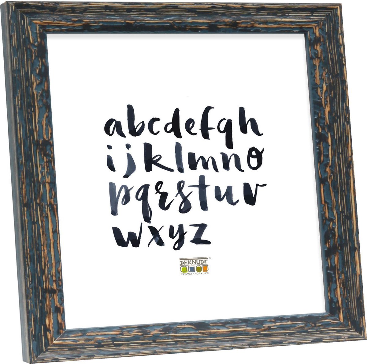 Deknudt Frames fotolijst S46MF2 - zwart verweerde look - foto 13x13 cm