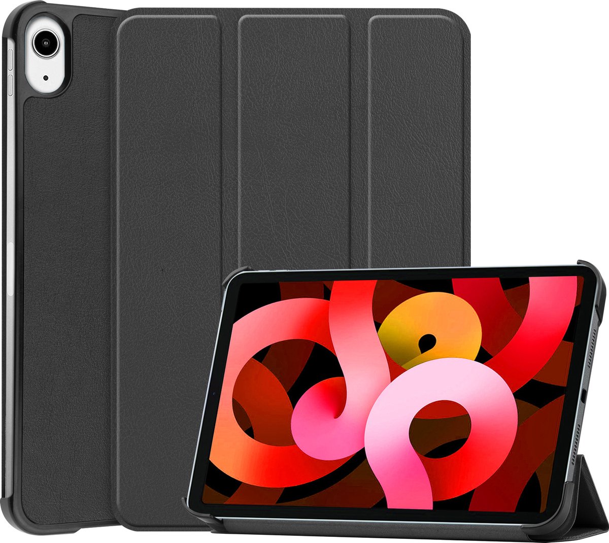 iPad Air 2022 Hoes Case Hoesje Zwart iPad Air 2022 Hoesje Hard Cover