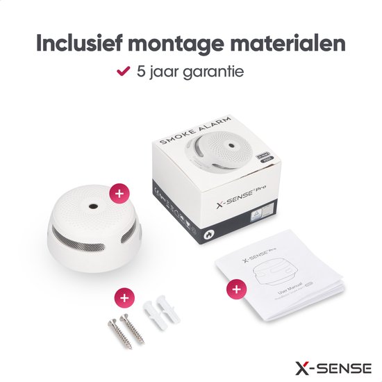 X-Sense XS01 Rookmelder - 10 jaar batterij - Compact design - Voldoet aan Europese norm - Brandalarm