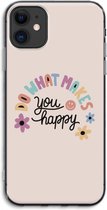 Case Company® - iPhone 11 hoesje - Happy days - Soft Cover Telefoonhoesje - Bescherming aan alle Kanten en Schermrand