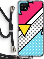 Case Company® - Samsung Galaxy A22 5G hoesje met Koord - Pop Art #3 - Telefoonhoesje met Zwart Koord - Bescherming aan alle Kanten en Over de Schermrand