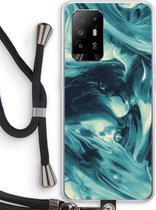 Case Company® - Oppo A94 5G hoesje met Koord - Dreaming About Whales - Telefoonhoesje met Zwart Koord - Bescherming aan alle Kanten en Over de Schermrand