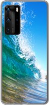 Geschikt voor Huawei P40 Pro hoesje - Een close-up van een golf die breekt voor de kust van Hawaii - Siliconen Telefoonhoesje