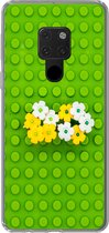 Geschikt voor Huawei P40 Lite hoesje - Ondervloer met bloemen - Siliconen Telefoonhoesje