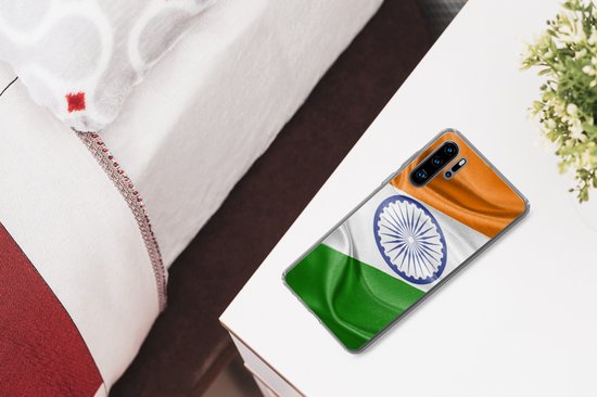 Coque Huawei P30 Pro - Gros plan du drapeau de l'Inde - Coque de téléphone en Siliconen