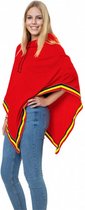 poncho BelgiÃ« polyester rood one-size