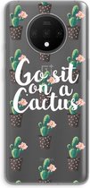 Case Company® - OnePlus 7T hoesje - Cactus quote - Soft Cover Telefoonhoesje - Bescherming aan alle Kanten en Schermrand