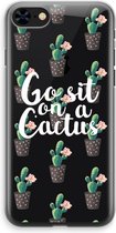 Case Company® - iPhone 8 hoesje - Cactus quote - Soft Cover Telefoonhoesje - Bescherming aan alle Kanten en Schermrand