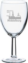 Gegraveerde wijnglas 24,5cl Middelburg