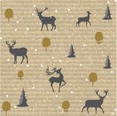 servetten Deer Forest 3-laags 33 x 33 cm bruin 20 stuks