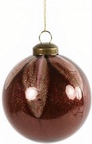 kerstbal Yana 8 cm glas bordeaux