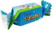 cadeauverpakking Veel succes 20 cm karton blauw