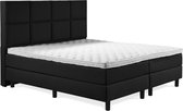 Boxspring Luxe 200x200 8 vlaks Zwart