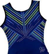 Sparkle&Dream Turnpakje Luka Blauw - INT | maat 110/116 - Gympakje voor Turnen en Gymnastiek