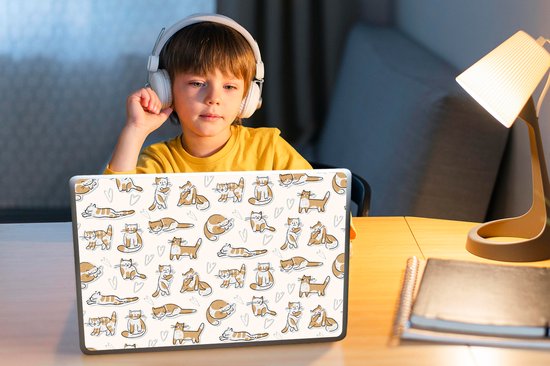 Sticker ordinateur portable - 14 pouces - Chat - Motif - Animaux