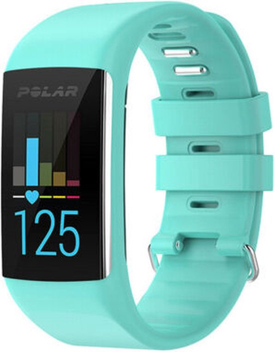 Siliconen Smartwatch bandje Geschikt voor Polar A360 A370 siliconen bandje aqua. bol