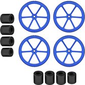 3D Printer Bed Moeren - Accessoires - Onderdelen - Voor Leveling - Voor Ender 3, 5 En CR-10 Serie - Aluminium - Set Van 4 - Blauw
