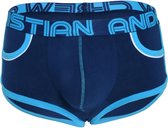 Andrew Christian Show-It Retro Pop Pocket Boxer Navy - MAAT XS - Heren Ondergoed - Boxershort voor Man - Mannen Boxershort