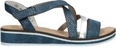 Rieker Comfortabel Sandalen Plat - blauw - Maat 37