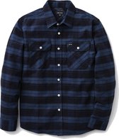 Brixton Bowery Stretch Long Sleeve Crossover Flannel Overhemd - Navy
