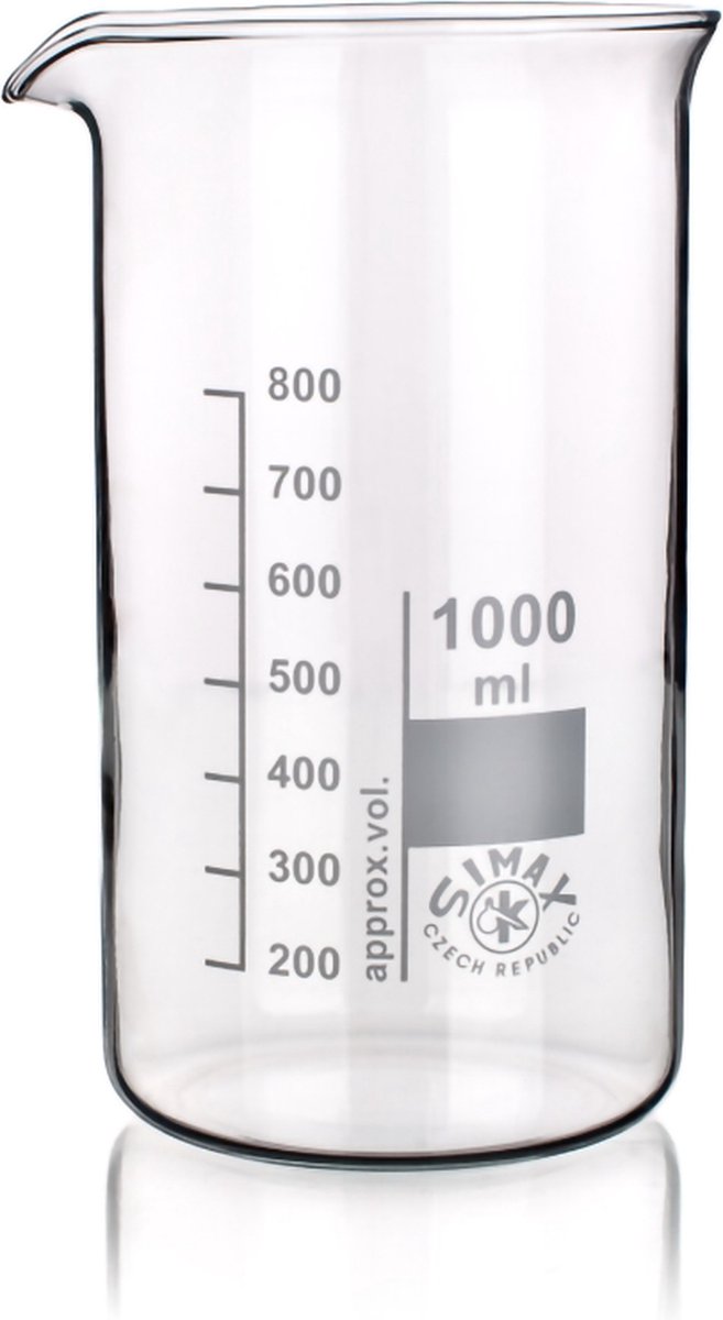 Labshop - Bekerglas - hoog model - 1000 milliliter