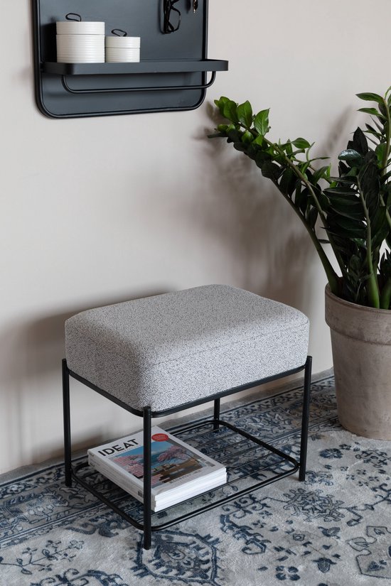 Tabouret Feliz Style de vie Milou - Carré - Grijs