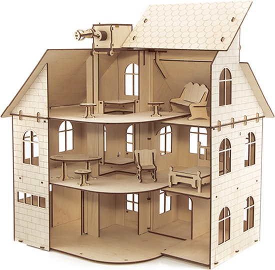 Maison de poupée Eco-Wood-Art 3D en bois Puzzle | bol.com