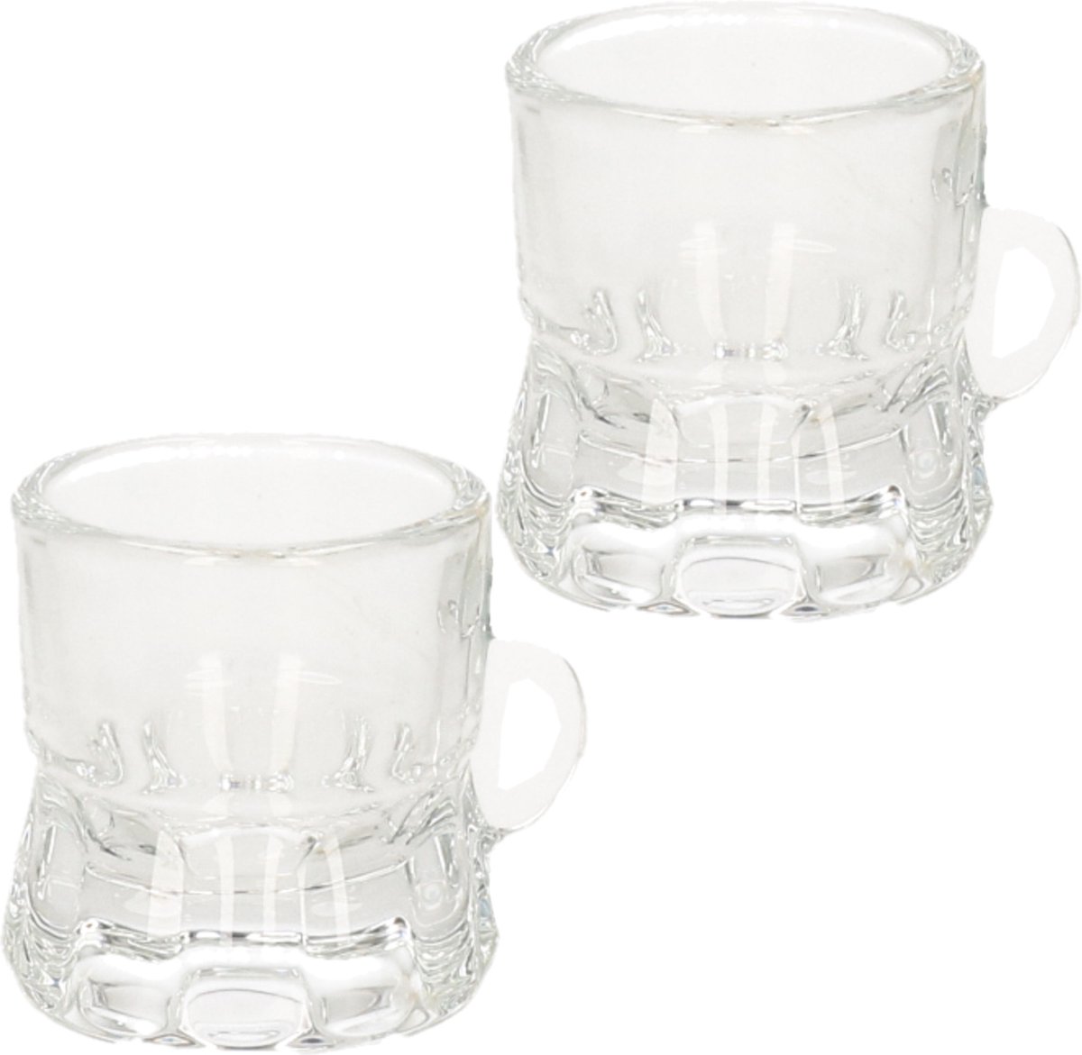 Trendoz Shotglas - 60x - vorm bierpul glaasje/glas - met handvat - 2cl - Oktoberfest