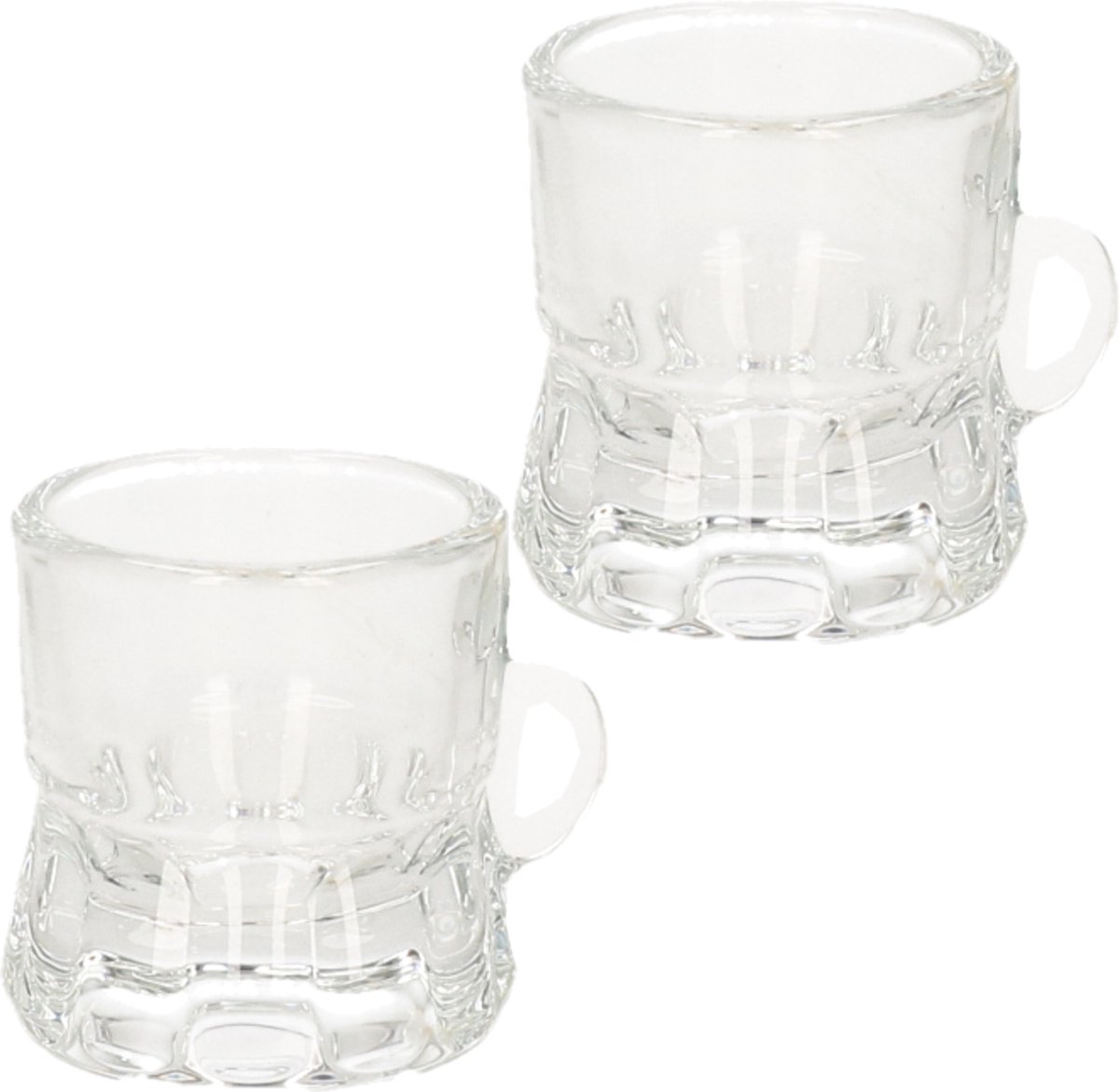 60x Shotglas/borrelglas bierpul glaasjes/glazen met handvat van 2cl - Party glazen