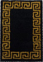 Tapis de salon Shaggy Design à antique bordure Or