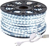 LED Strip Wit - 15 meter in een ROL - 220V - 5050 SMD - 60L/M - IP65  - Met Aansluitstekker