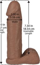 Vac-U-Lock - 8 Inch Realistic Cock Brown - Realistic Dildos caramel