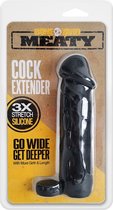 Meaty Cock Extender - Black - Sleeves black