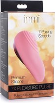 7X Pleasure Pulse Pulsing Silicone Clit Stimulator - Clitoral Stimulators pink