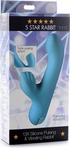 13X Silicone Pulsing & Vibrating Rabbit - G-Spot Vibrators teal