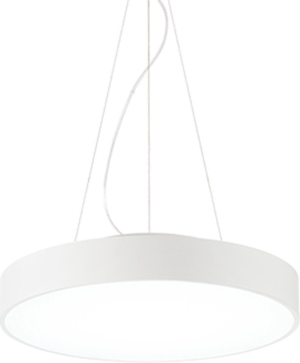 Ideal Lux - Halo - Hanglamp - Aluminium - LED - Wit - Voor binnen - Lampen - Woonkamer - Eetkamer - Keuken