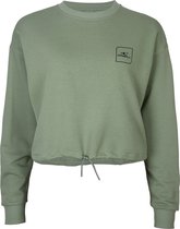 O'Neill Sweatshirts Women CUBE CREW Blauwgroen S - Blauwgroen 60% Cotton, 40% Recycled Polyester