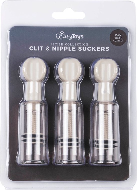 EasyToys - Tepel en Clitoris Zuiger Set - Tepelzuigers voor Mannen en Vrouwen - Clitoris Zuiger - Clitorispompen - Sex Toys voor Vrouwen - Seksspeeltjes - Clitoris Stimulator - 3 stuks - Transparant