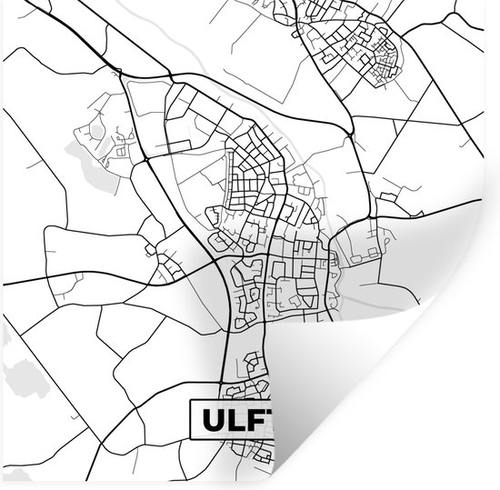 Stickers muraux Ulft Plan de la ville Carte Pays Nederland Carte Zwart...