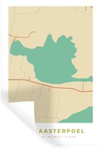 Muurstickers - Sticker Folie - Kaart - Idzegaasterpoel - Vintage - Stadskaart - Plattegrond - 20x30 cm - Plakfolie - Muurstickers Kinderkamer - Zelfklevend Behang - Zelfklevend behangpapier - Stickerfolie