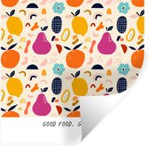 Stickers muraux - Film autocollant - Citations - Dictons - Nourriture - Bonne nourriture, bonne humeur - 50x50 cm - Film adhésif - Stickers muraux Chambre d'enfant - Papier peint autocollant - Papier peint autocollant - Film autocollant